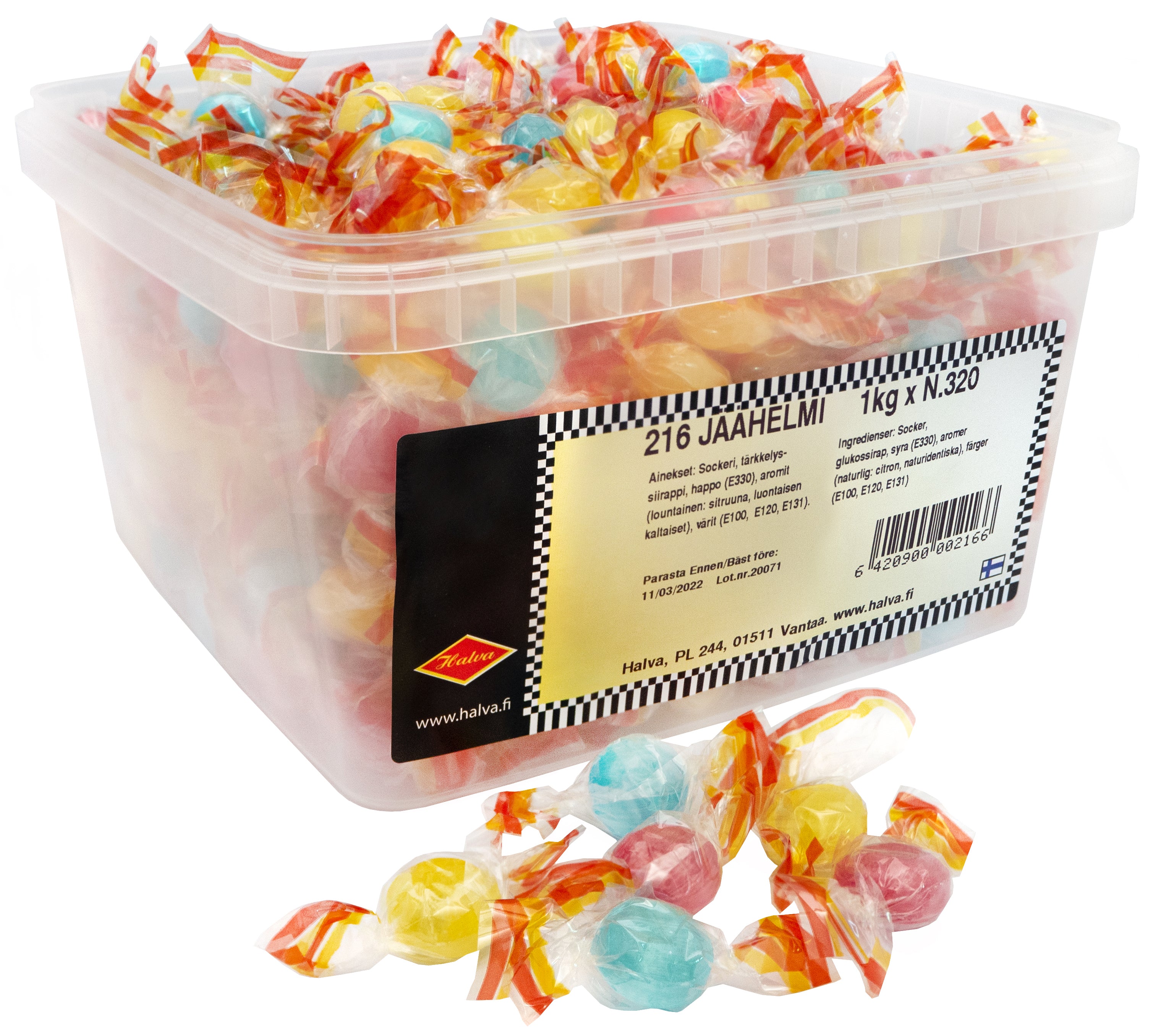 Halva Ice Pearl hard fruit candy mix 1.0 kg