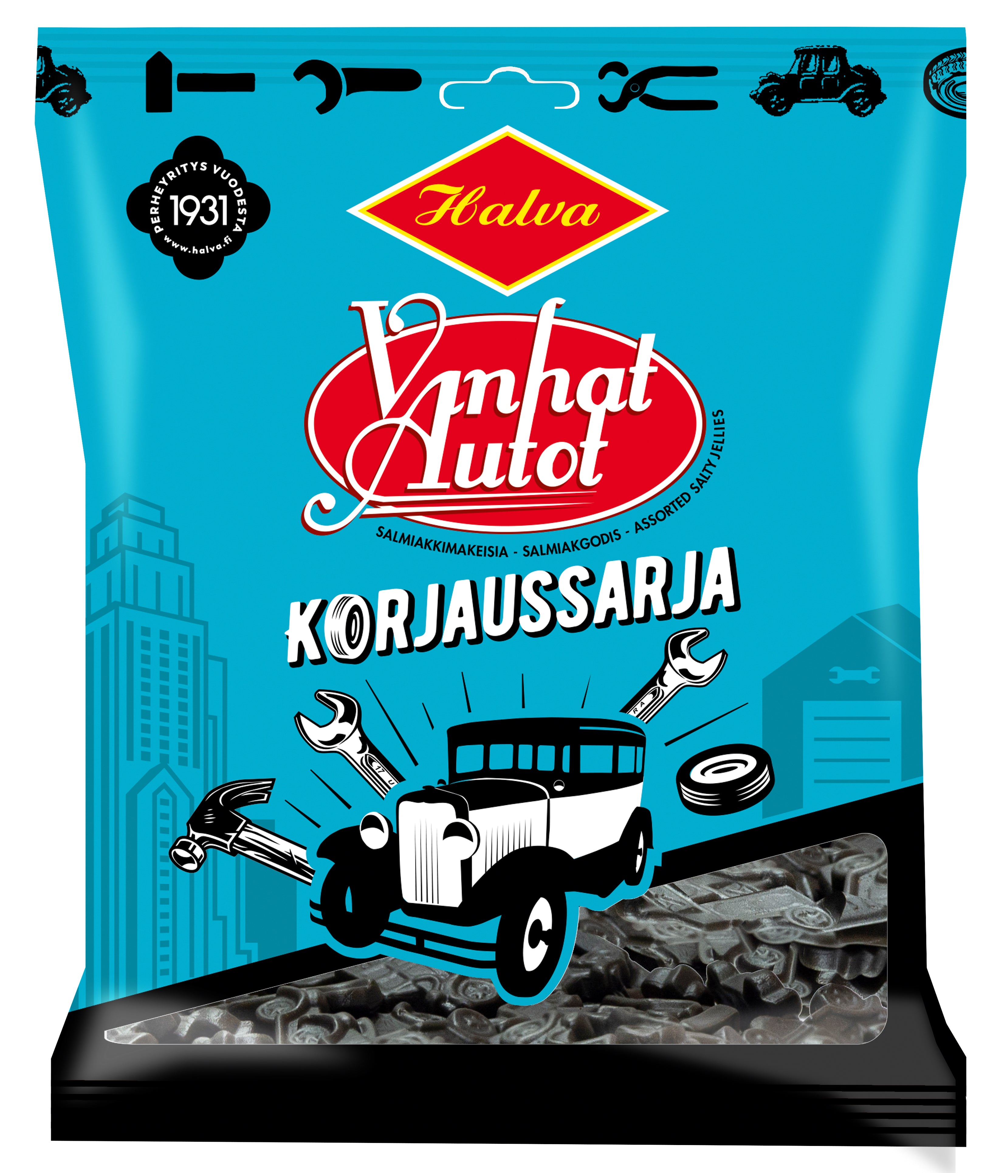 Halva Vanhat Autot Korjaussarja Salmiakkimakeisia 120 G Halva fi halva-vanhat-autot-korjaussarja-salmiakkimakeisia-120-g-halva-fi