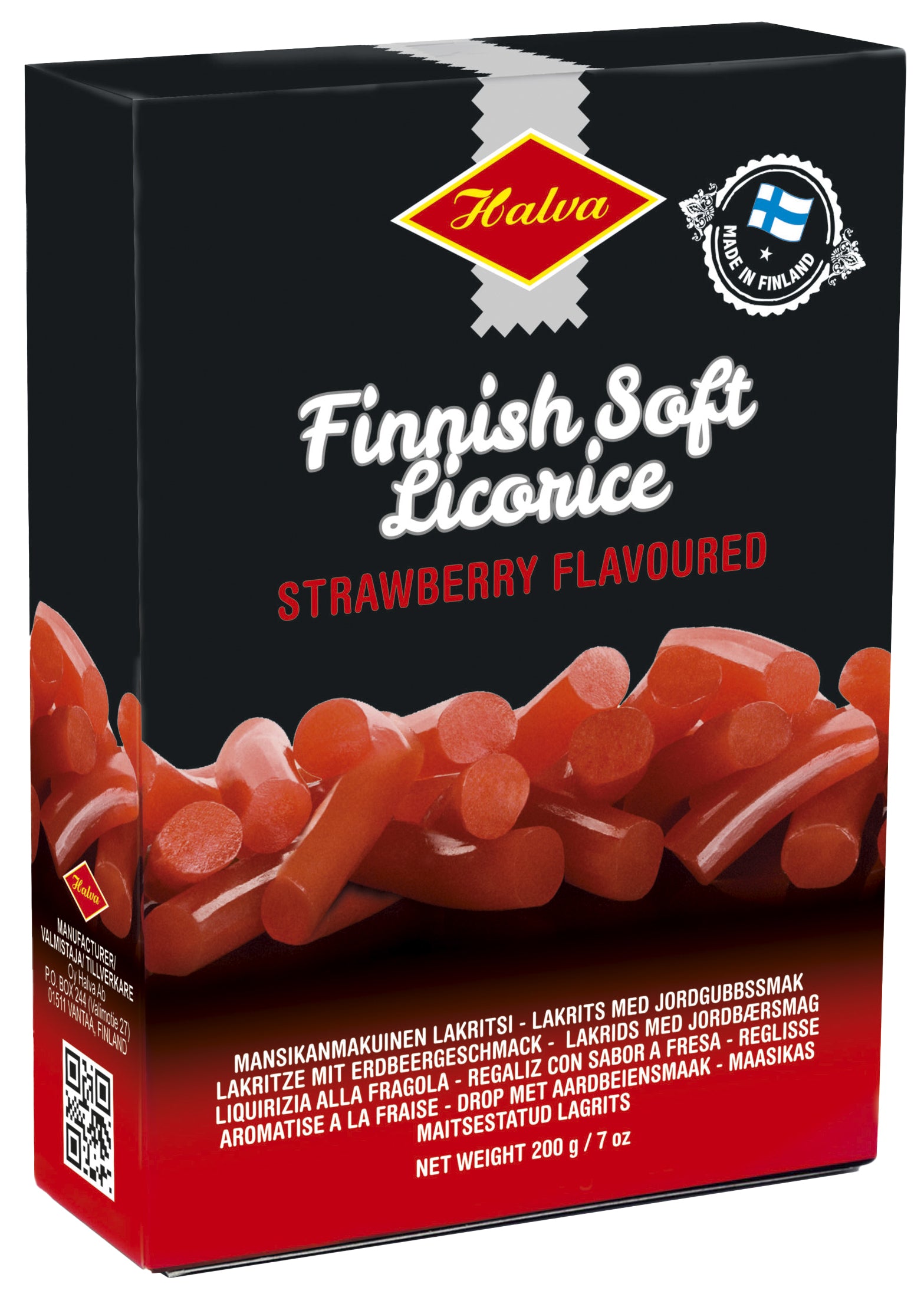 Halva Finnish Soft Strawberry flavoured licorice 200 g
