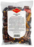 Halva Liquorice mix 700 g Salty, lemon and raspberry flavoured filled licorice, mango licorice, strawberry licorice and black licorice.