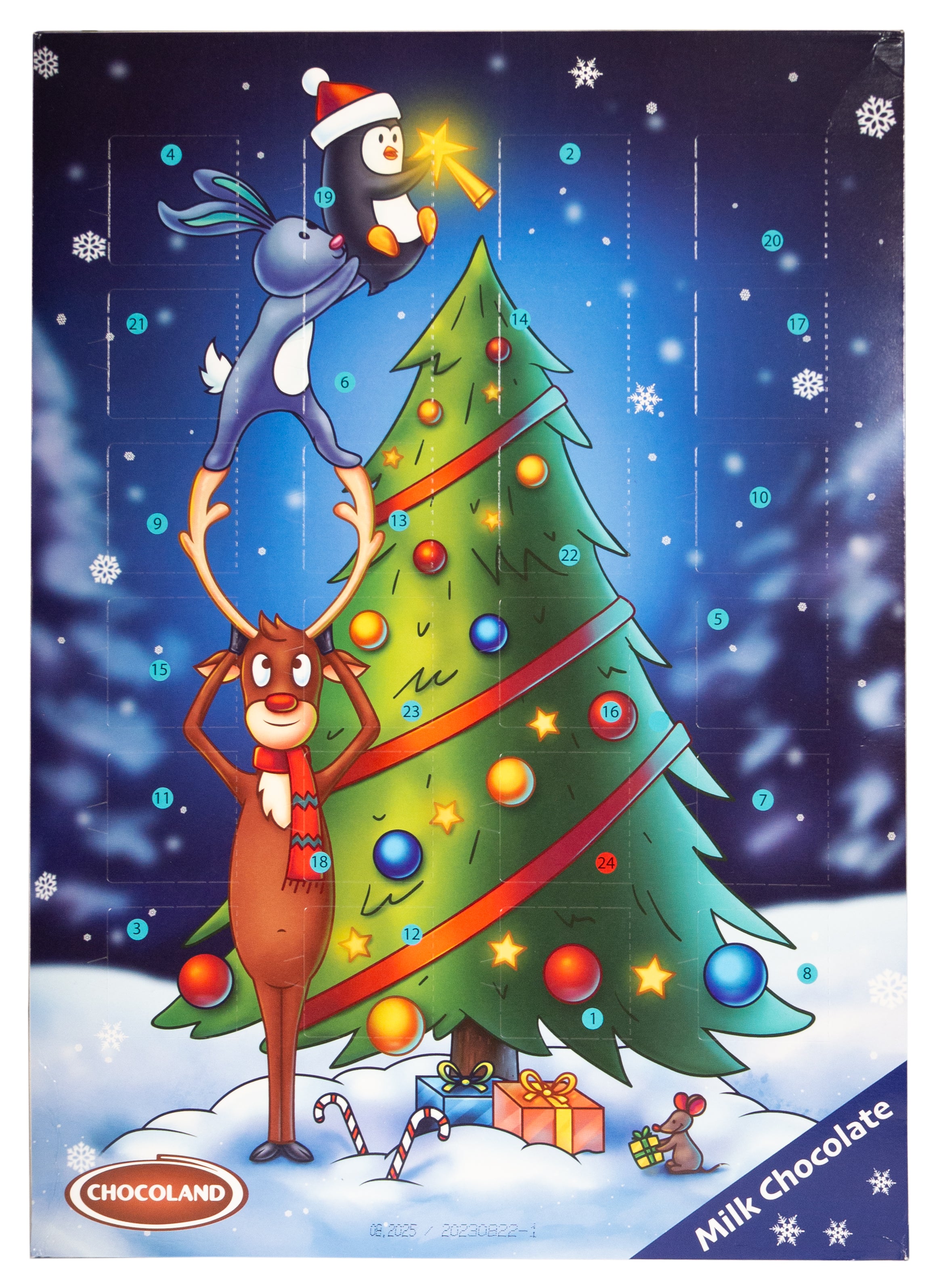Chocoland Chocolate Christmas Calendar Christmas Tree and reindeer 50 g
